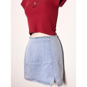 Classic Light Wash Denim Skirt